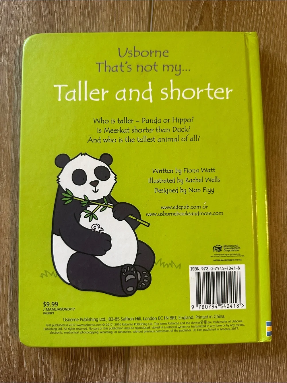 Usborne Taller and Shorter Board Book - Light Blue